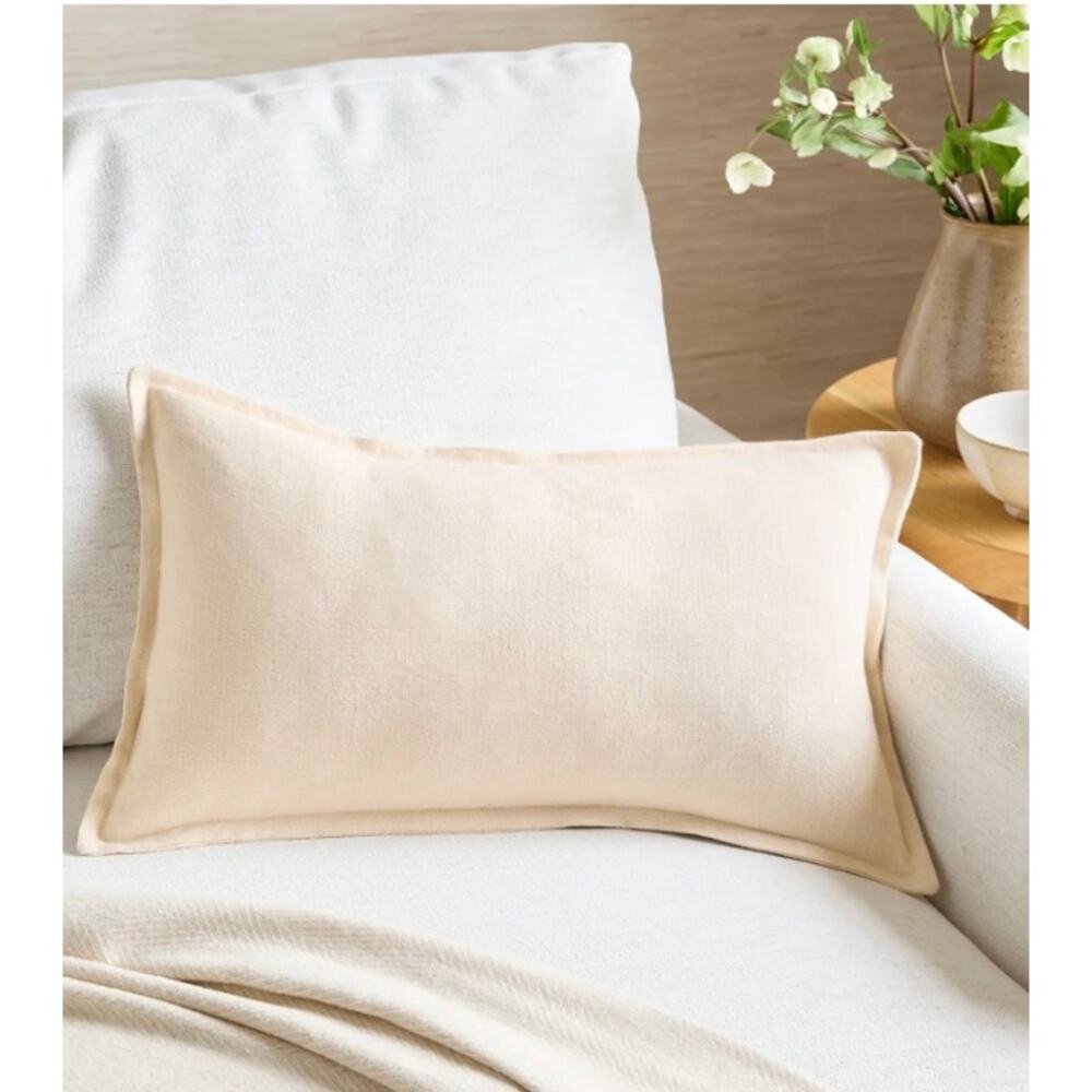 Quince European Linen 12X20 Throw Pillow Sham Natural NWOT #20